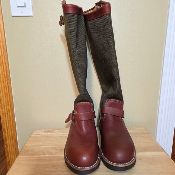 Chippewa Descaro 17" Snake Boots Oro Russett Brown Leather 23913 Men's Size 9 - Picture 2 of 7